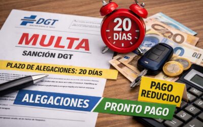 Alegaciones multa DGT: 20 días, pronto pago y puntos del carnet